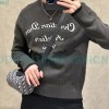Dior - 23Fw Embroidered Signature Letter Knit Sweater