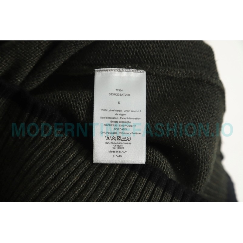 Dior - 23Fw Embroidered Signature Letter Knit Sweater