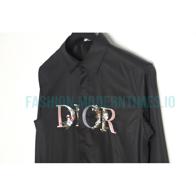 Dior - Gradient Floral Embroidery Shirt With Long Sleeves