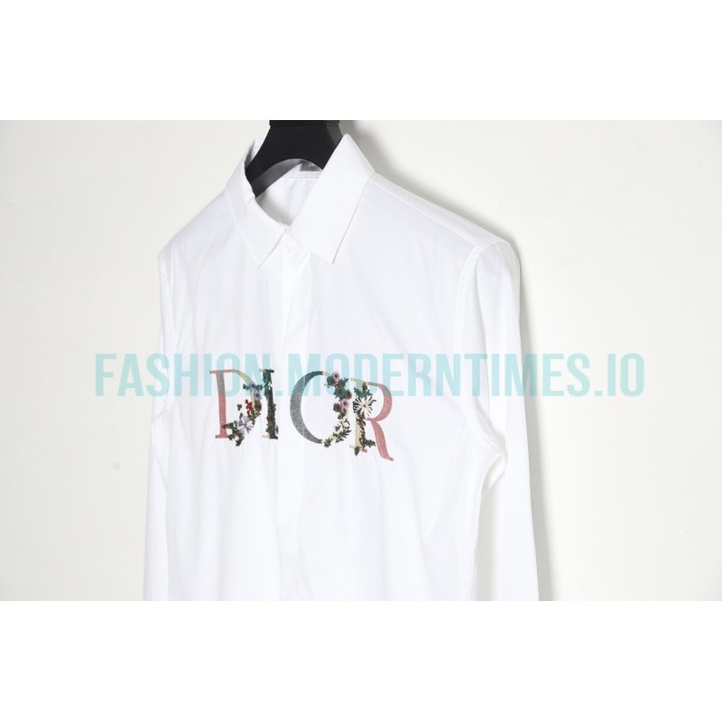 Dior - Gradient Floral Embroidery Shirt With Long Sleeves