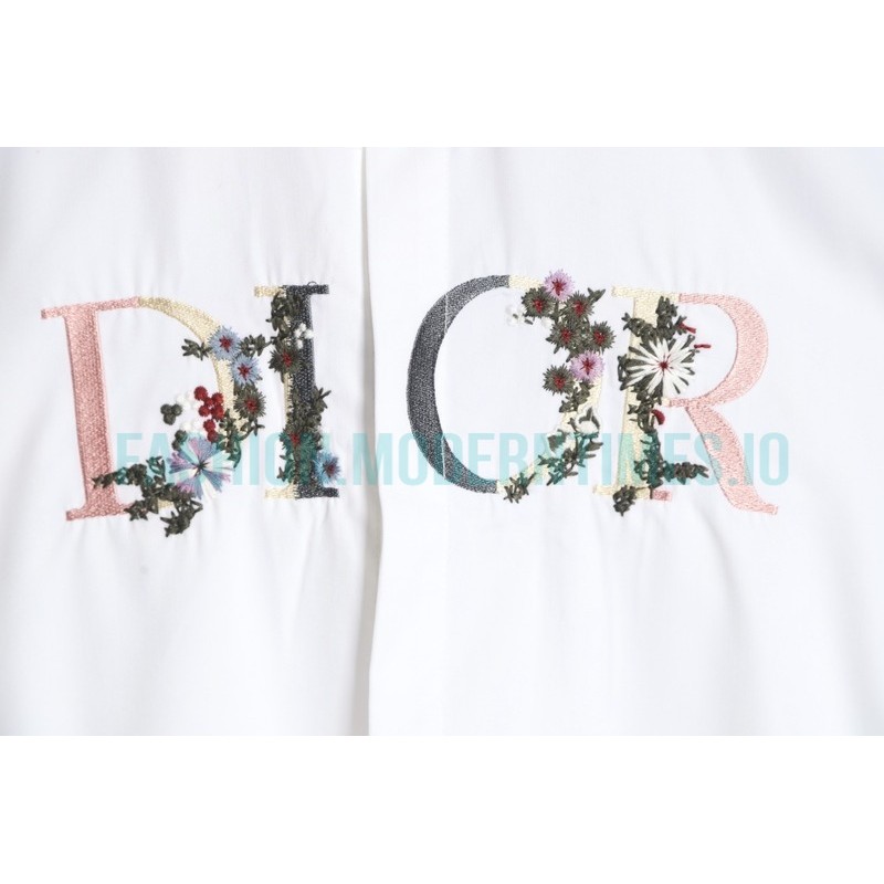 Dior - Gradient Floral Embroidery Shirt With Long Sleeves
