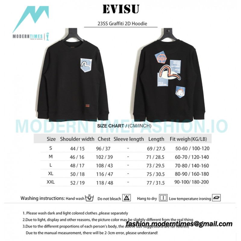 Evisu - 23SS Graffiti 2D Hoodie