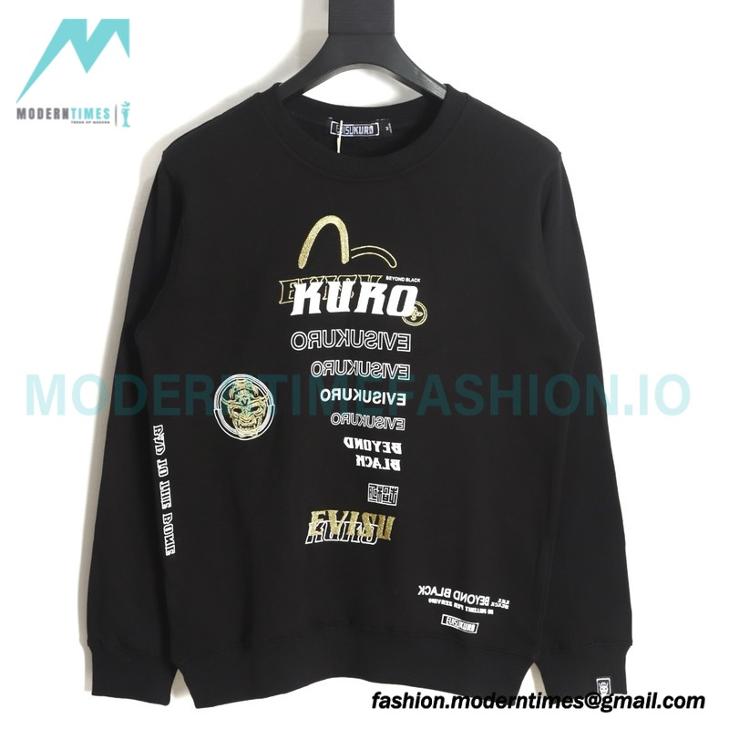 Evisu - 23FW Kuro Skull Crew Neck Hoodie
