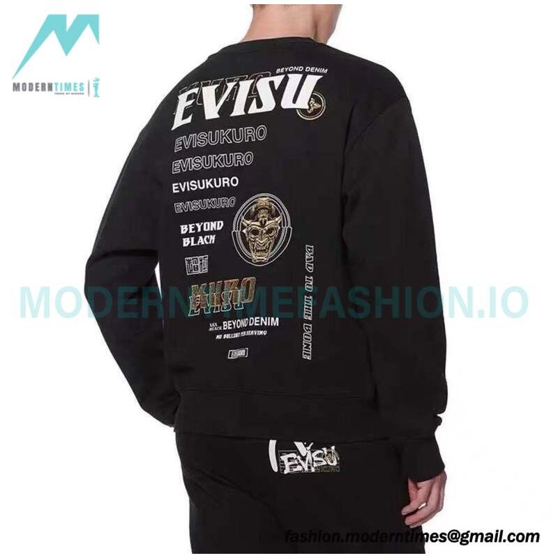 Evisu - 23FW Kuro Skull Crew Neck Hoodie