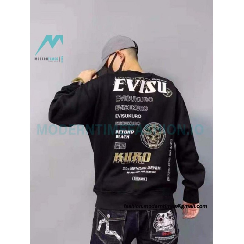 Evisu - 23FW Kuro Skull Crew Neck Hoodie