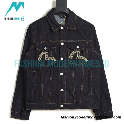 Evisu - 23fw Fishmen Embroidered Denim Coat