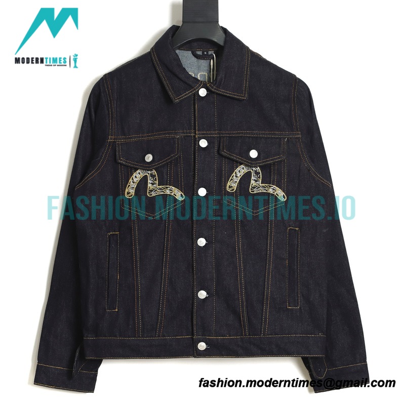 Evisu - 23fw Fishmen Embroidered Denim Coat
