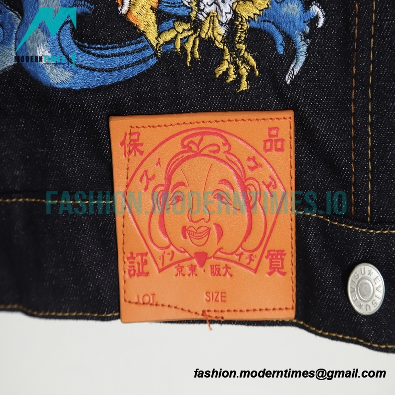 Evisu - 23fw Fishmen Embroidered Denim Coat