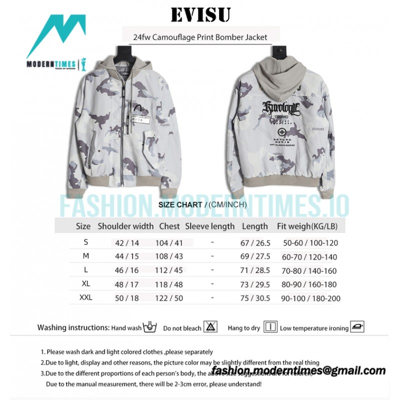 Evisu - 24fw Camouflage Print Bomber Jacket