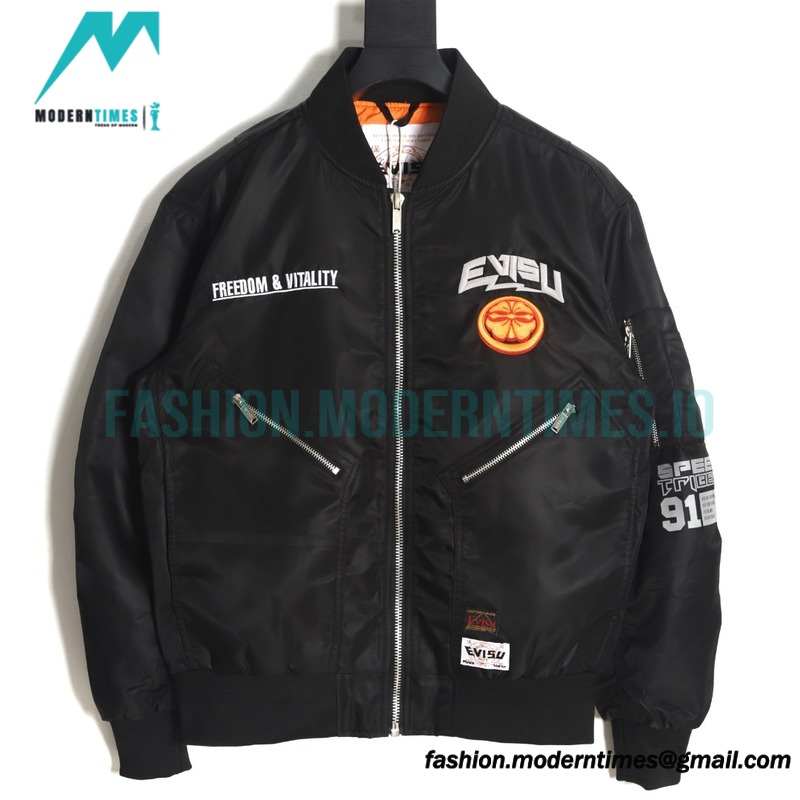 Evisu - 24fw Embroidered MA-1 Bomber Jacket