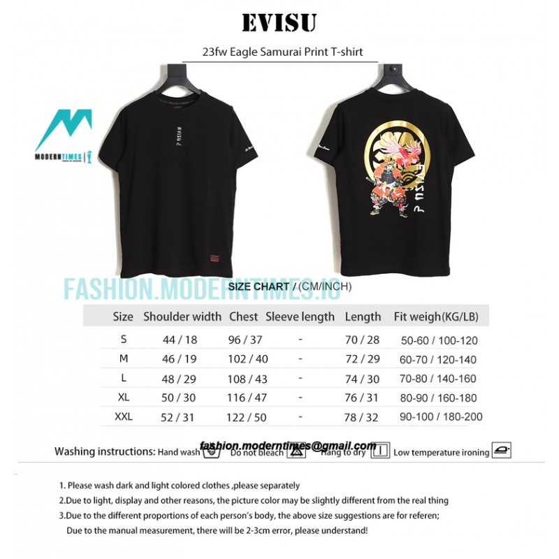 Evisu - 23fw Eagle Samurai Print T-shirt
