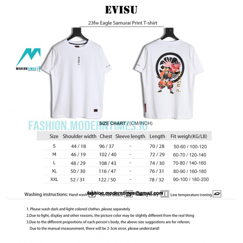 Evisu - 23fw Eagle Samurai Print T-shirt
