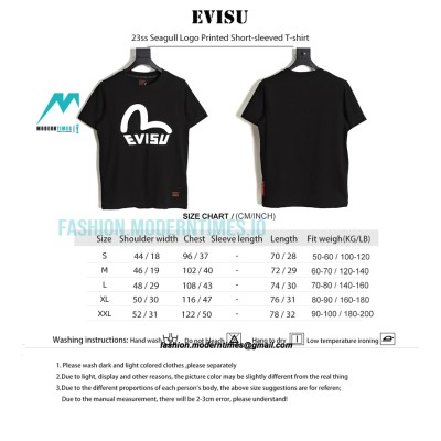 Evisu - 23ss Seagull Logo Printed Short-sleeved T-shirt 