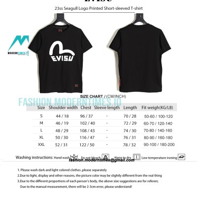 Evisu - 23ss Seagull Logo Printed Short-sleeved T-shirt 