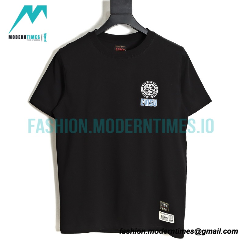 Evisu - 23ss Buddha Head Embroidered Sleeve T-shirt