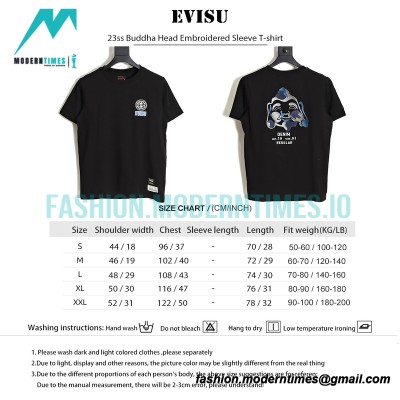 Evisu - 23ss Buddha Head Embroidered Sleeve T-shirt