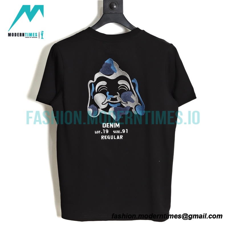 Evisu - 23ss Buddha Head Embroidered Sleeve T-shirt