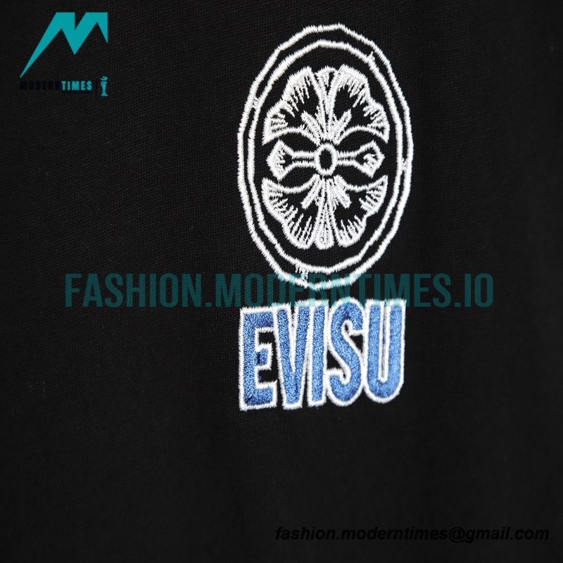Evisu - 23ss Buddha Head Embroidered Sleeve T-shirt