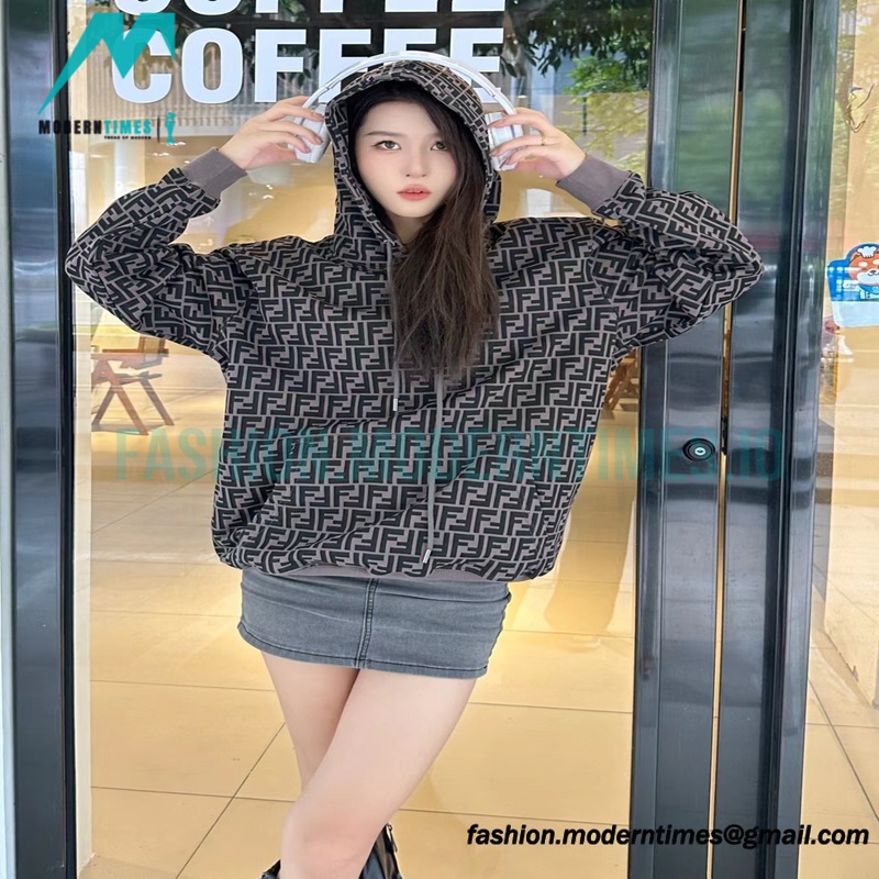 Fendi - 23Fw Double F Elements Full Logo Hoodie