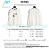 Fendi - Double F Embroidered Logo Round Neck Hoodie