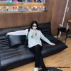 Fendi - Double F Embroidered Logo Round Neck Hoodie