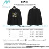 Fendi - Double F Embroidered Logo Round Neck Hoodie