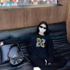 Fendi - Double F Embroidered Logo Round Neck Hoodie