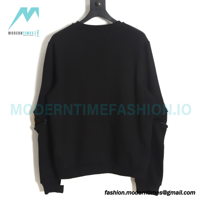 Fendi - Little Monster Glasses Crew-neck Hoodie With Diamond Sleeves