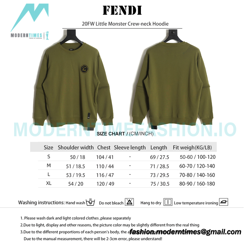 Fendi - 20FW Little Monster Crew-neck Hoodie