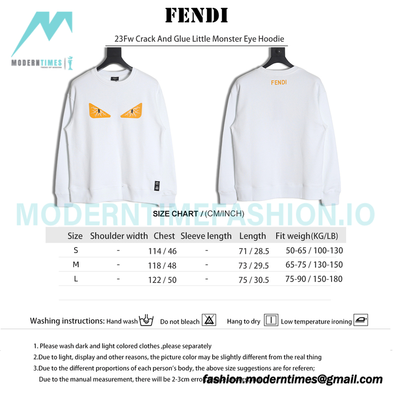 Fendi - 23Fw Crack And Glue Little Monster Eye Hoodie