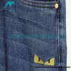 Fendi - Little Monster Embroidered Denim Pants
