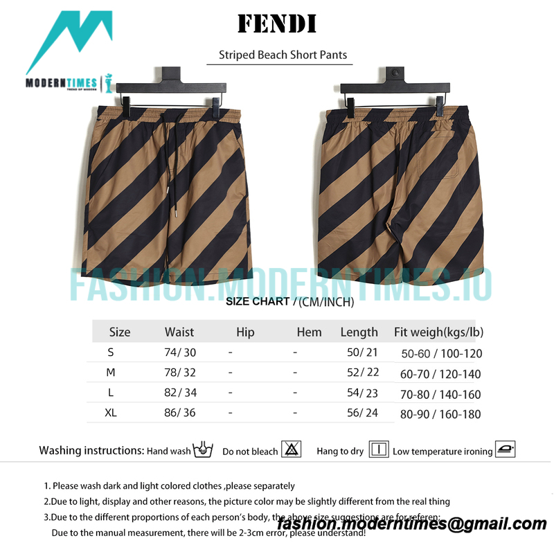 Fendi - Striped Beach Short Pants