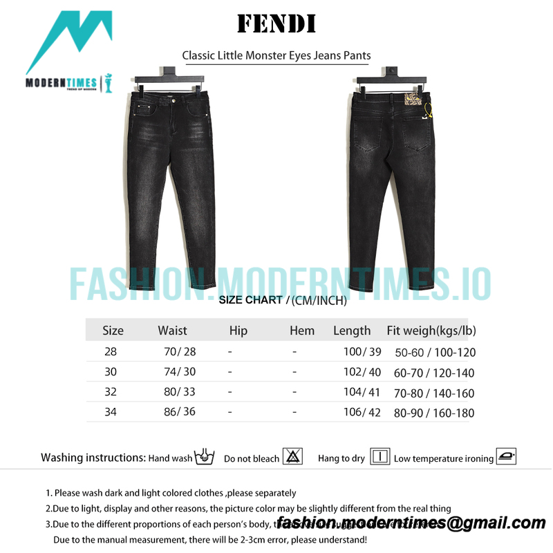 Fendi - Classic Little Monster Eyes Jeans 