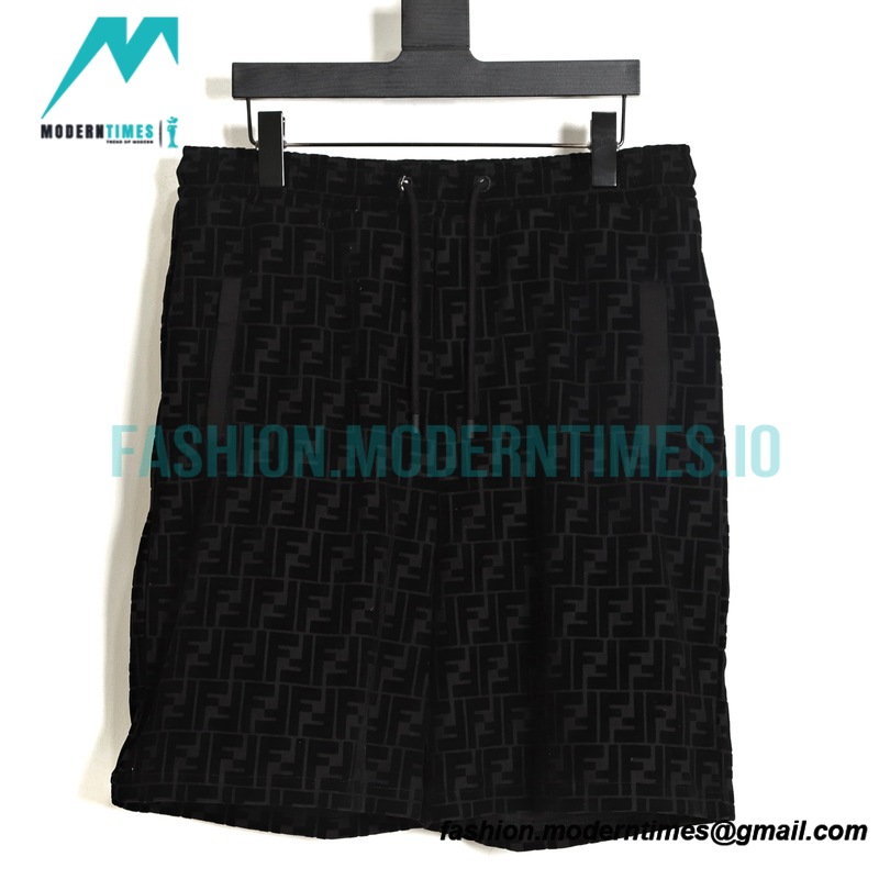 Fendi - 22 New FF Full Print Flocking Shorts Pants