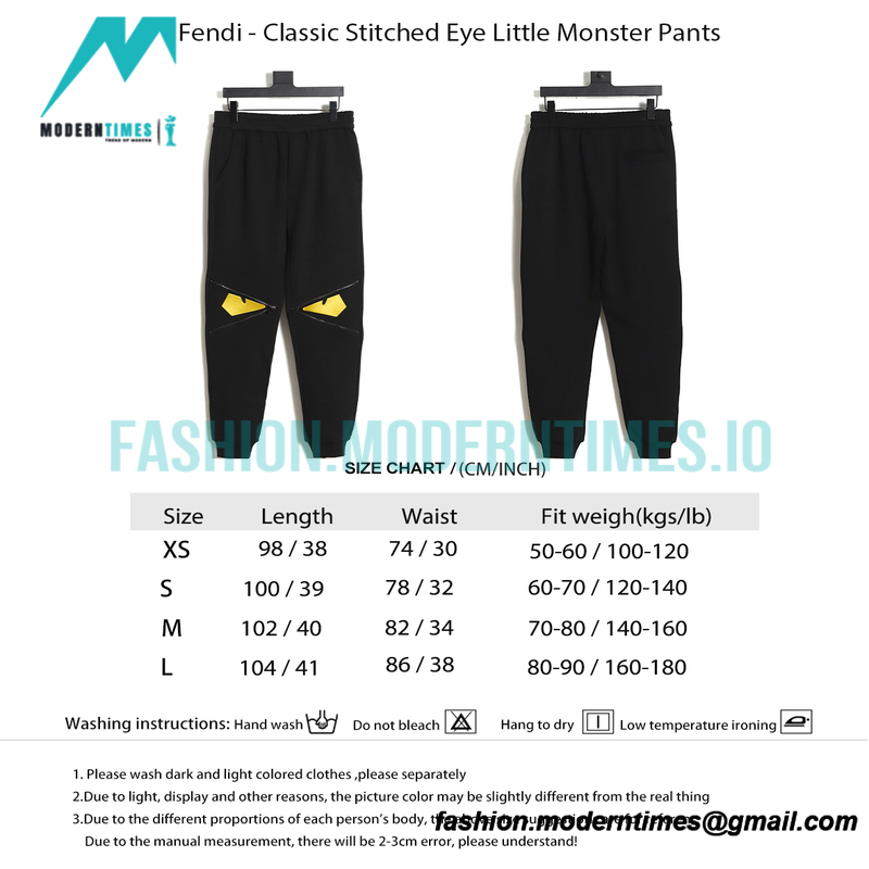 Fendi - Classic Stitched Eye Little Monster Pants