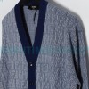 Fendi - 23FW FF Printed Wool Long Sleeve Knit Cardigan
