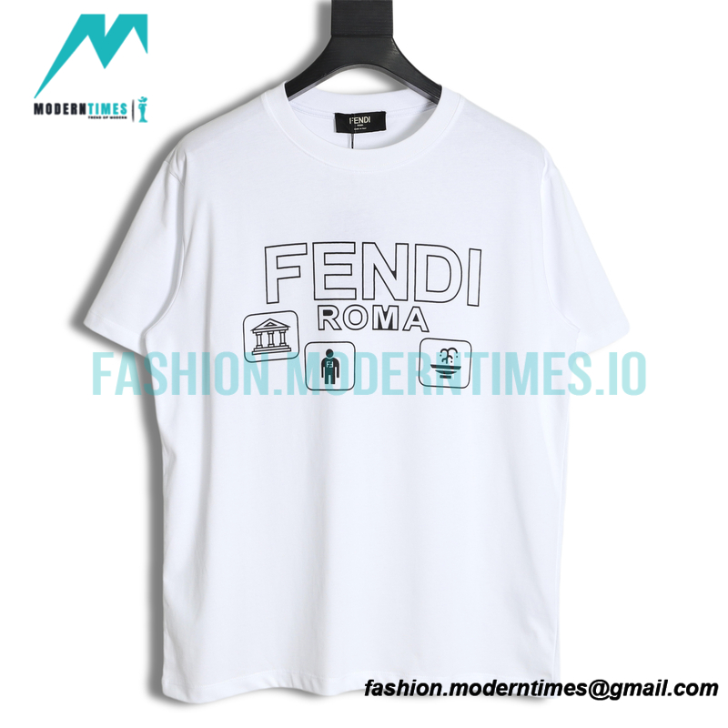 Fendi - 22ss 3D Letter Printed Short Sleeve