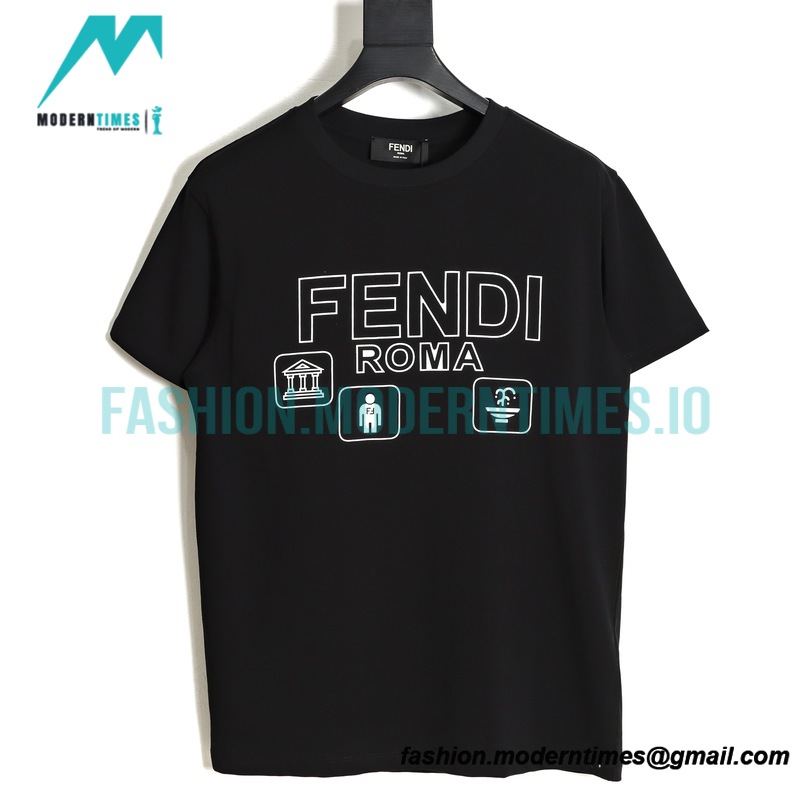 Fendi - 22ss 3D Letter Printed Short Sleeve