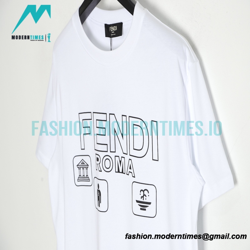 Fendi - 22ss 3D Letter Printed Short Sleeve