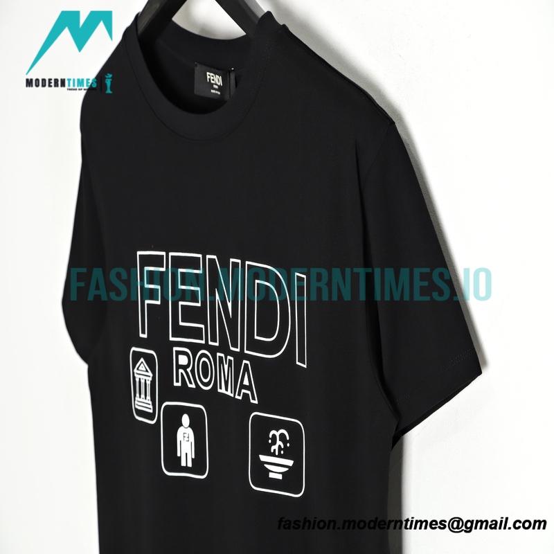 Fendi - 22ss 3D Letter Printed Short Sleeve