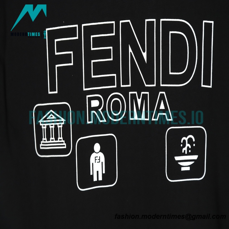 Fendi - 22ss 3D Letter Printed Short Sleeve