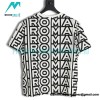Fendi- 23SS Black-White Full Letter-printed Short-sleeved T-shirt