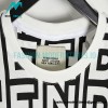 Fendi- 23SS Black-White Full Letter-printed Short-sleeved T-shirt