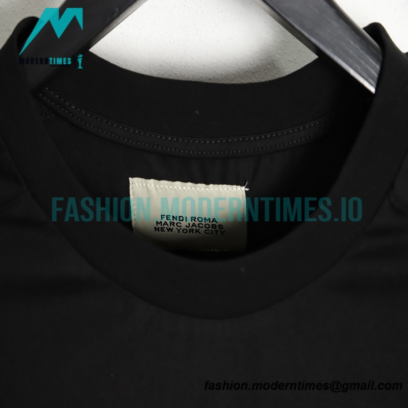 Fendi - 23SS Shoulder Embroidered Letter Short-sleeved T-shirt