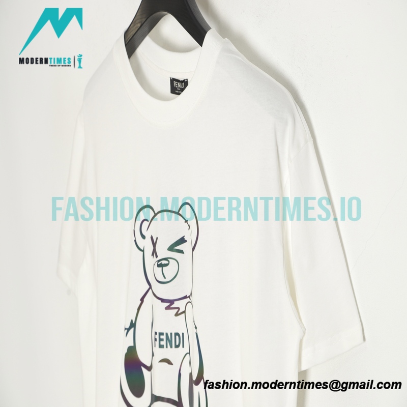 Fendi - 23ss Laser Cartoon Bear Design Short Sleeve