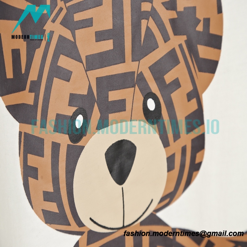 Fendi - 2022 Fw Cartoon Bear Double F Short Sleeve T-shirt