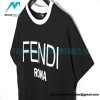 Fendi- 23ss Colour-matched Logo Foam-printed Short-sleeved T-shirt