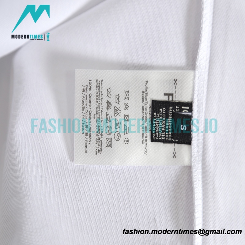 Fendi- 23ss Colour-matched Logo Foam-printed Short-sleeved T-shirt
