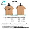 Fendi- 23ss Colour-matched Logo Foam-printed Short-sleeved T-shirt