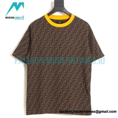 Fendi - 23ss Full Print Double F Stitched Short Sleeve